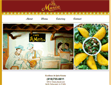 Tablet Screenshot of lamariarestaurant.com